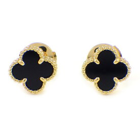 ヴァンクリーフ＆アーペル Van Cleef & Arpels ピアス スウィートアルハンブラ VCARA44900 オニキス K18YG 【中古】