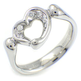 ティファニー Tiffany & Co. リング オープンハート ダイヤモンド PT950 8.5号 【中古】