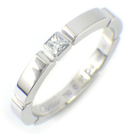 カルティエ Cartier リング マイヨンパンテール B4080252 1ポイント プリンセスカット ダイヤモンド K18WG 11.5号 / #52 【箱・保付き】 【中古】
