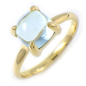 ティファニー Tiffany & Co. リング シュガースタック カボションカット ブルー トパーズ K18YG 11.5号 【中古】