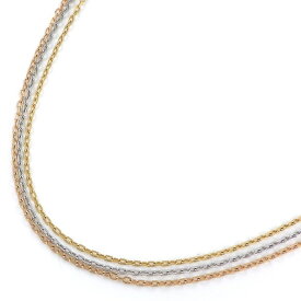 カルティエ Cartier ネックレス トリニティ 3連 チェーン スリーカラー K18PG K18WG K18YG 【箱・保付き】 【中古】