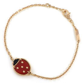 ヴァンクリーフ＆アーペル Van Cleef & Arpels ブレスレット ラッキースプリング クローズドウィング レディバグ VCARP7R000 オニキス カーネリアン K18PG 【箱・保付き】 【中古】
