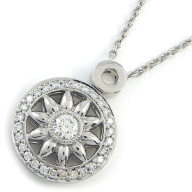【15日限定★ポイント3倍】 ハリーウィンストン HARRY WINSTON ネックレス ウィンストン ゲート コレクション PEDPRD1MWG ロゼット サークル ダイヤモンド 計0.13ct PT950 【箱・保付き】 【中古】