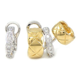 シャネル CHANEL ピアス ココクラッシュ アンシンメトリー J11191 2Way 22ポイント ダイヤモンド 計0.24ct K18YG K18WG 【中古】