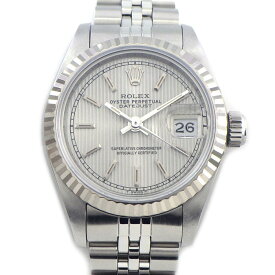 ロレックス Rolex 腕時計 デイトジャスト 69174 1986年製 タペストリー シルバー文字盤 デイト K18WG SS 自動巻き 【箱・保付き】 【中古】