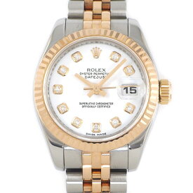 ロレックス Rolex 腕時計 デイトジャスト 179171G Z番 2006年 10ポイント ダイヤインデックス ホワイト文字盤 デイト エバーローズゴールド SS 自動巻き 【中古】