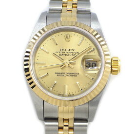 ロレックス Rolex 腕時計 デイトジャスト 79173 K番号 2001年 シャンパンカラー文字盤 デイト K18YG SS 自動巻き 【箱・保付き】 【中古】
