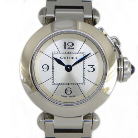 【20日限定★最大3万円OFF＆P3倍★】 カルティエ Cartier 腕時計 ミスパシャ W3140007 サンレイ シルバー文字盤 SS クオーツアナログ 【中古】