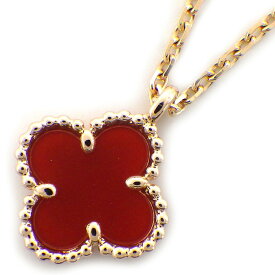 ヴァンクリーフ＆アーペル Van Cleef & Arpels ネックレス スウィートアルハンブラ VCARN59M00 カーネリアン K18PG 【中古】