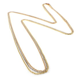 【20日限定★最大3万円OFF＆P3倍★】 カルティエ Cartier ロングネックレス トリニティ 3連 チェーン スリーカラー K18PG K18WG K18YG 【箱・保付き】 【中古】