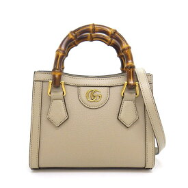 グッチ GUCCI ハンドバッグ/ショルダーバッグ ダイアナ スモール トートバッグ 702732 ベージュ レザー ゴールド金具 【中古】