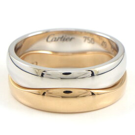 【最大3万円OFFクーポン★スペシャルセール】 カルティエ Cartier リング ラブミー 2連 ウェーブ K18PG K18WG 9号 / #49 【中古】
