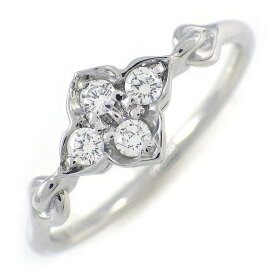 【最大3万円OFFクーポン★スペシャルセール】 カルティエ Cartier リング ヒンドゥ B4032949 ロータス スイレン 4ポイント ダイヤモンド K18WG 8.5号 / #49 【中古】