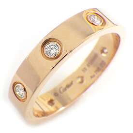 【最大3万円OFFクーポン★スペシャルセール】 カルティエ Cartier リング ラブ スモールモデル SM B4050853 8ポイント ダイヤモンド 計0.19ct K18PG 13号 / #53 【中古】