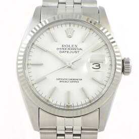 ロレックス Rolex 腕時計 デイトジャスト 16014 デイト ホワイト文字盤 K18WG SS 自動巻き 【OH済み】 【中古】