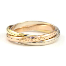 【最大3万円OFFクーポン★スペシャルセール】 カルティエ Cartier リング トリニティ XS スリーカラー K18PG K18WG K18YG 10号 / #50 【中古】