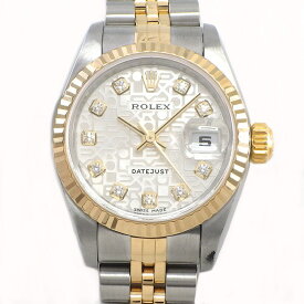 ロレックス Rolex 腕時計 デイトジャスト 79173G Y番 2002年 10ポイント ダイヤインデックス シルバー コンピューター文字盤 デイト K18YG SS 自動巻き 【箱・保付き】 【中古】