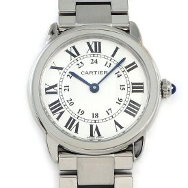 カルティエ Cartier 腕時計 ロンドソロ SM W6701004 シルバー文字盤 ローマンインデックス SS クオーツアナログ 【中古】