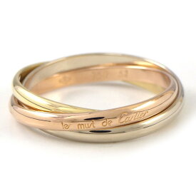 【最大3万円OFFクーポン★スペシャルセール】 カルティエ Cartier リング トリニティ XS スリーカラー K18PG K18WG K18YG 12号 / #52 【中古】