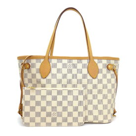 ルイ・ヴィトン LOUIS VUITTON トートバッグ ネヴァーフル PM N41362 ホワイト ダミエアズールキャンバス ヌメ革 ゴールド金具 【中古】