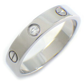 【最大3万円OFFクーポン★スペシャルセール】 カルティエ Cartier リング ラブ スモールモデル SM B4050556 1ポイント ダイヤモンド 0.02ct K18WG 15.5号 / #56 【箱・保付き】 【中古】
