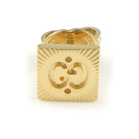 グッチ GUCCI ピアス インターロッキング G ロゴ スクエア K18YG 【中古】