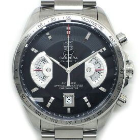 タグ・ホイヤー TAG Heuer 腕時計 グランドカレラ CAV511A.BA0902 ブラック文字盤 デイト クロノグラフ タキメーター スモールセコンド SS 自動巻き 【中古】