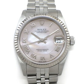ロレックス Rolex 腕時計 デイトジャスト 78274NR Y番 2002年 ローマンインデックス ピンク マザーオブパール文字盤 フルーテッドベゼル ジュビリーブレス K18WG SS 自動巻き 【中古】