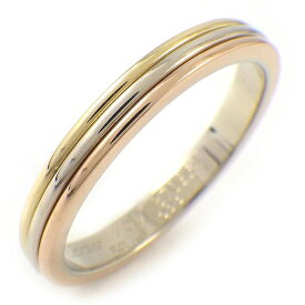 【最大3万円OFFクーポン★スペシャルセール】 カルティエ Cartier リング ヴァンドーム トリニティ ウェディング スリーカラー K18PG K18WG K18YG 15.5号 / #56 【中古】