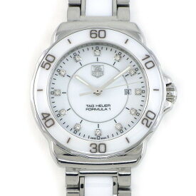 【15日限定★最大3万円OFF＆P3倍★】 タグ・ホイヤー TAG Heuer 腕時計 フォーミュラ1 WAH1315.BA0868 12ポイント ダイヤインデックス デイト夜光針/インデックス ホワイト 文字盤 セラミック SS クオーツアナログ 【中古】