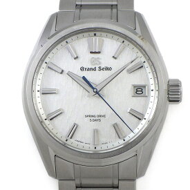【15日限定★最大3万円OFF＆P3倍★】 グランドセイコー Grand Seiko 腕時計 エボリューション9 SLGA009/9RA2-0AB0 デイト 裏スケ 白樺 シルバー文字盤 SS スプリングドライブ 【箱・保付き】 【中古】