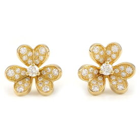 【15日限定★最大3万円OFF＆P3倍★】 ヴァンクリーフ＆アーペル Van Cleef & Arpels ピアス フリヴォル ミニ VCARP24200 50ポイント ダイヤモンド 計0.42ct K18YG 【中古】