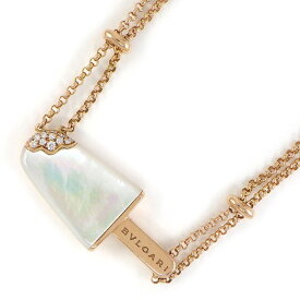 【15日限定★最大3万円OFF＆P3倍★】 ブルガリ BVLGARI ネックレス ジェラーティ ホワイト シェル ダイヤモンド K18PG 【中古】