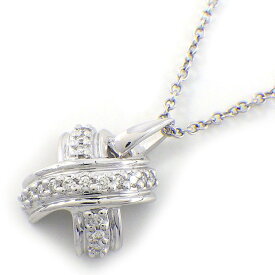 【15日限定★最大3万円OFF＆P3倍★】 ティファニー Tiffany & Co. ネックレス シグネチャー クロス X ダイヤモンド K18WG 【中古】