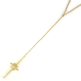 【15日限定★最大3万円OFF＆P3倍★】 スタージュエリー STAR JEWELRY ネックレス クロス Yシェイプ ダイヤモンド 0.02ct K18YG 【中古】