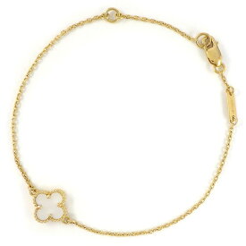 【15日限定★最大3万円OFF＆P3倍★】 ヴァンクリーフ＆アーペル Van Cleef & Arpels ブレスレット スウィートアルハンブラ VCARF68800 ホワイト シェル K18YG 【中古】
