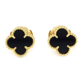 【15日限定★最大3万円OFF＆P3倍★】 ヴァンクリーフ＆アーペル Van Cleef & Arpels ピアス スウィートアルハンブラ VCARA44900 オニキス K18YG 【中古】
