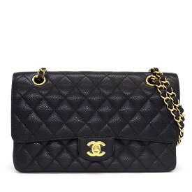【15日限定★最大3万円OFF＆P3倍★】 シャネル CHANEL ショルダーバッグ マトラッセ25 11.12 クラシック ハンドバッグ A01112 2013年 ブラック キャビアスキン 【中古】