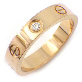 【最大3万円OFFクーポン★スペシャルセール】 カルティエ Cartier リング ラブ スモールモデル SM B4050750 1ポイント ダイヤモンド 0.02ct K18PG 10号 / #50 【中古】