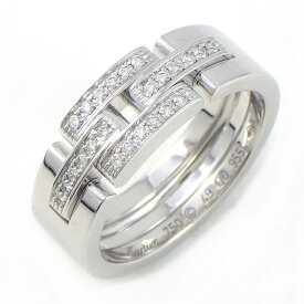 【最大3万円OFFクーポン★スペシャルセール】 カルティエ Cartier リング マイヨンパンテール ダイヤモンド K18WG 9号 / #49 【中古】