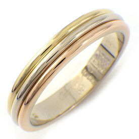 【最大3万円OFFクーポン★スペシャルセール】 カルティエ Cartier リング ヴァンドーム トリニティ ウェディング スリーカラー K18PG K18WG K18YG 18.5号 / #59 【中古】