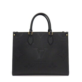 【最大3万円OFFクーポン★スペシャルセール】 ルイ・ヴィトン LOUIS VUITTON トートバッグ オンザゴー MM M45595 ブラック モノグラムアンプラントレザー ゴールド金具 【中古】