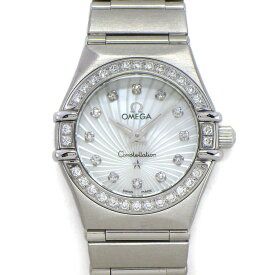 【最大3万円OFFクーポン★スペシャルセール】 オメガ OMEGA 腕時計 コンステレーション 111.15.23.60.55.001 12ポイント ダイヤインデックス ダイヤベゼル ホワイト マザーオブパール文字盤 SS クオーツアナログ 【中古】