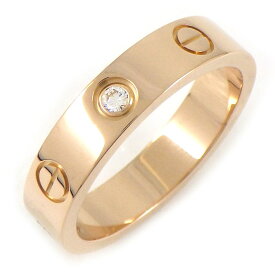 【最大3万円OFFクーポン★スペシャルセール】 カルティエ Cartier リング ラブ スモールモデル SM B4050749 1ポイント ダイヤモンド 0.02ct K18PG 8.5号 / #49 【中古】