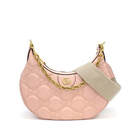【最大3万円OFFクーポン★スペシャルセール】 グッチ GUCCI ハンドバッグ GGマトラッセ スモール ショルダーバッグ 739709 UM8HG 5941 ピンク GGマトラッセレザー ゴールド金具 【中古】