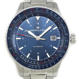 【最大3万円OFFクーポン★スペシャルセール】 ハミルトン Hamilton 腕時計 カーキ アビエーション コンバーター H76645140 ブルー文字盤 デイト SS 自動巻き 【中古】