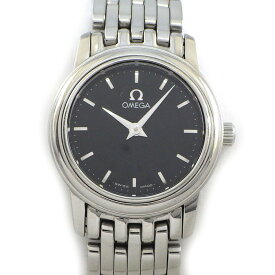 【最大3万円OFFクーポン★スペシャルセール】 オメガ OMEGA 腕時計 デ・ヴィル プレステージ 4570.51.00 ブラック文字盤 SS クオーツアナログ 【中古】
