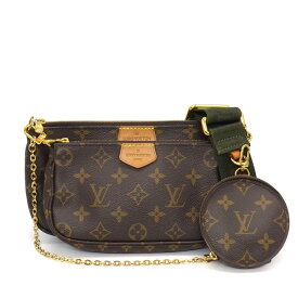 【最大3万円OFFクーポン★スペシャルセール】 ルイ・ヴィトン LOUIS VUITTON ショルダーバッグ ミュルティポシェットアクセソワール M44813 カーキ モノグラム レザー 【中古】