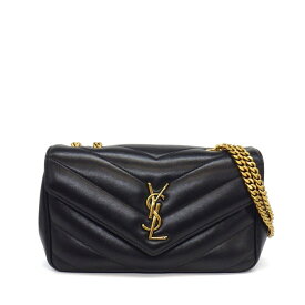 【最大3万円OFFクーポン★スペシャルセール】 サンローラン SAINT LAURENT ショルダーバッグ ルル スモール 801437 AAEAX 1000 ブラック マテラッセラムスキン ゴールド金具 【中古】