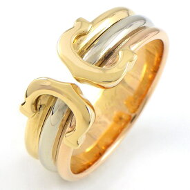 【最大3万円OFFクーポン★スペシャルセール】 カルティエ Cartier リング 2C トリニティ スリーカラー K18PG K18WG K18YG 9.5号 / #50 【中古】